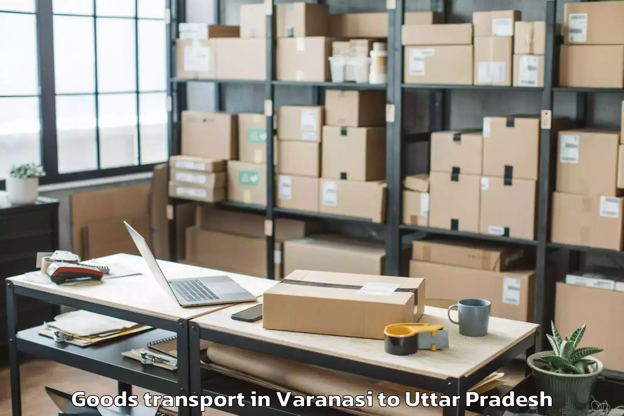 Professional Varanasi to Charthawal Goods Transport